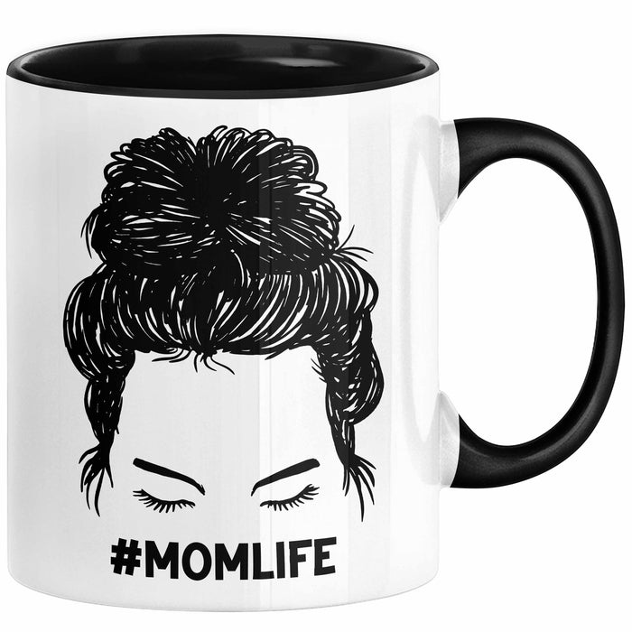 Mutter Tasse Geschenk Stress #Momlife Geschenkidee für beste Mama Muttertag Idee Mom Geschenk von Tochter an Mutter Schwarz Trendation