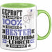 Gleitschirmlehrer Geschenk Lustiger Spruch für Gleitschirmlehrer Geschenkidee Bester Gleitschirmlehrer Der Welt Grün Trendation