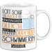 Schwimmerin Geschenk Becher Tasse Gott Schuf Alle Menschen Gleich Nur Die Besten Durfeten Schwimmerin Werden Geschenkidee Lustig Weiß Trendation