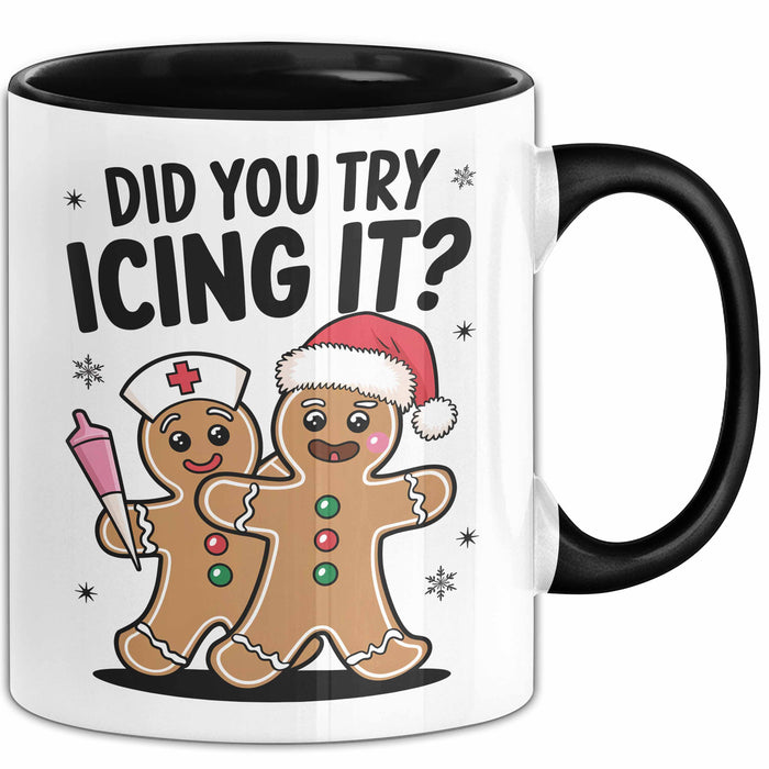 Sarkastische Weihnachtsfeier Tasse Geschenk Lustige Geschenkidee Spruch Hast Du Versucht Es Zu Kühlen Trendation
