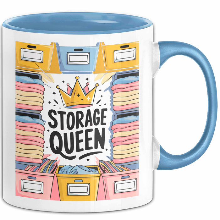 Haushalts Organisator Tasse Geschenk Lustige Geschenkidee Spruch Für Ordentliche Zuhause Liebhaber Blau Trendation