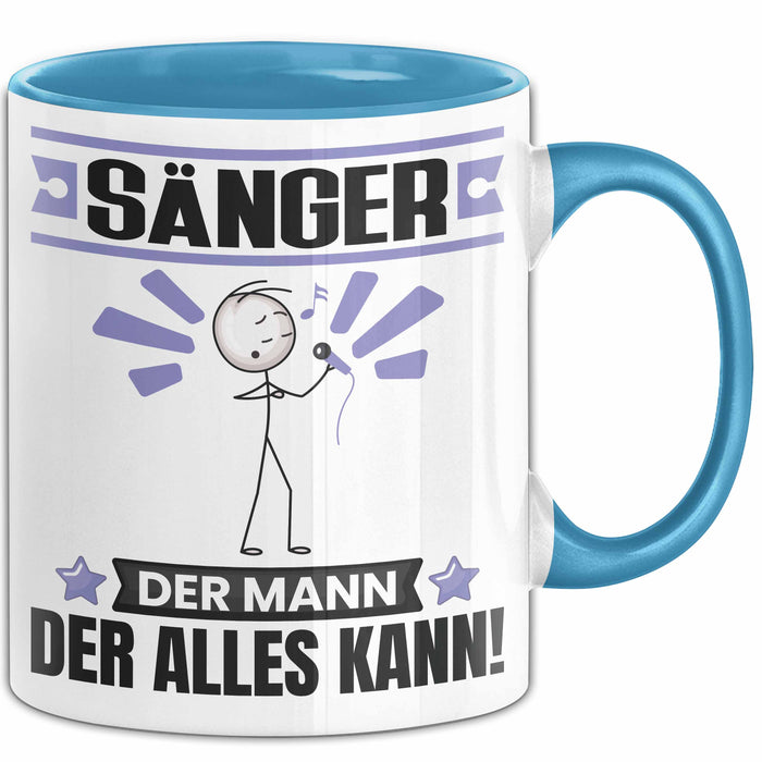 Sänger Tasse Geschenk für Sänger Der Mann Der Alles Kann Geschenkidee zum Geburtstag Blau Trendation