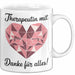Physiotherapeut Physiotherapie Tasse Geschenk Lustige Geschenkidee Spruch Therapeutin Mit Herz Danke Für Alles Weiß Trendation