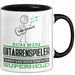 Gitarrenspieler Geschenk Tasse Ich Bin Gitarrenspieler Aber Sag Doch Einfach Superheld Lustige Geschenkdiee für Gitarrenspieler Kaffee-Becher Schwarz Trendation
