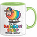 LGBTQ Schaf Tasse Geschenk Lustige Geschenkidee Spruch Rainbow Sheep In The Family Grün Trendation