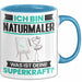 Naturmaler Tasse Geschenk für Naturmaler Geburtstag Lustiger Spruch Kaffee-Becher Was Ist Deine Superkraft Blau Trendation