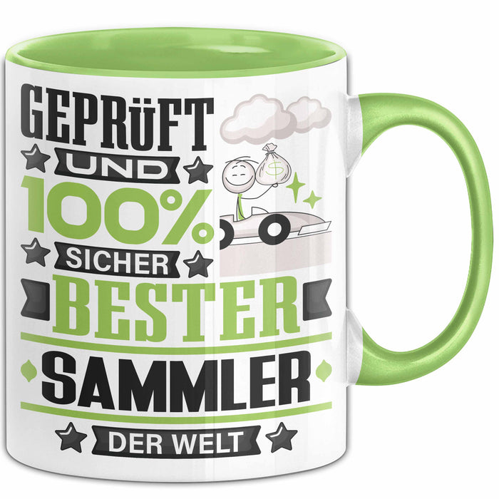 Sammler Geschenk Lustiger Spruch für Sammler Geschenkidee Bester Sammler Der Welt Grün Trendation