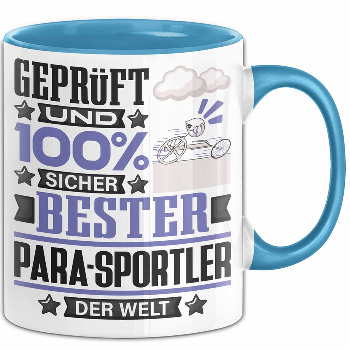 Para-Sportler Geschenk Lustiger Spruch für Para-Sportler Geschenkidee Bester Para-Sportler Der Welt Blau Trendation