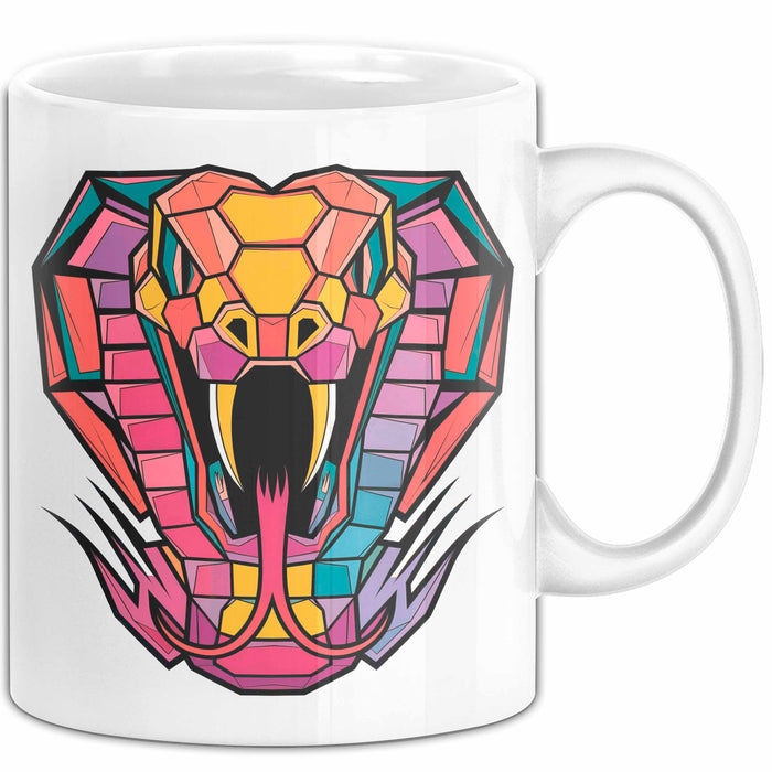 Reptil Schlange Tier Tasse Geschenk Lustige Geschenkidee Spruch Weiß Trendation