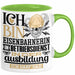 Eisenbahnerin im Betriebsdienst Ausbildung Start Geschenk Tasse Ich Bin Eisenbahnerin im Betriebsdienst In Der Ausbildung Ich Darf Das Kaffee-Becher Geschenkidee Grün Trendation
