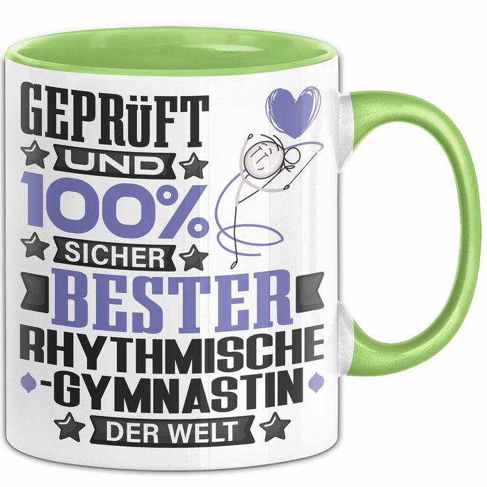 RhythmischeGymnastin Geschenk Lustiger Spruch für RhythmischeGymnastin Geschenkidee Bester RhythmischeGymnastin Der Welt Grün Trendation