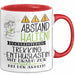 Trekking-Enthusiastin Tasse Geschenk Lustig Abstand Halten Hochleistungs-Trekking-Enthusiastin Mit Drang Zur Perfektion Bei Der Arbeit Rot Trendation