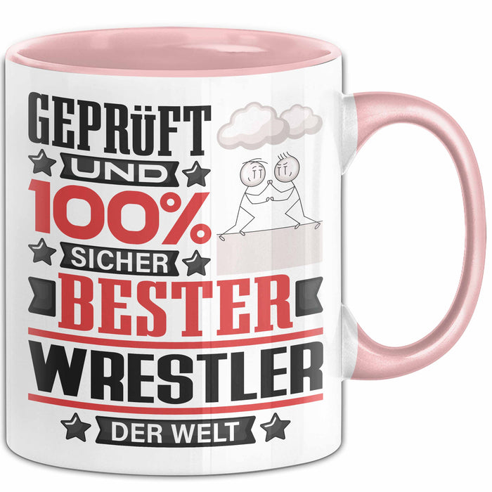 Wrestler Geschenk Lustiger Spruch für Wrestler Geschenkidee Bester Wrestler Der Welt Rosa Trendation