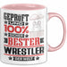 Wrestler Geschenk Lustiger Spruch für Wrestler Geschenkidee Bester Wrestler Der Welt Rosa Trendation