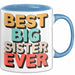 Big Sister Ältere Geschwister Schwestern Tasse Becher Geschenk Lustige Geschenkidee Spruch Die Beste Big Sister Aller Zeiten Blau Trendation