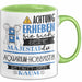 Aquarium-Hobbyistin Tasse Geschenk Lustiger Spruch Bitte Erheben Sie Sich Seine Majestät Die Aquarium-Hobbyistin Betritt Den Raum Grün Trendation