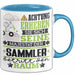 Sammler Geschenk Tasse Lustiger Spruch Erheben Sie Sich Der Sammler Betritt den Raum Blau Trendation