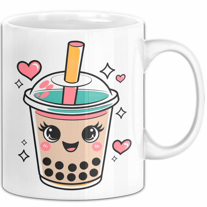 Bubble Liebhaber Tasse Geschenkidee für Boba Fan Weiß Trendation