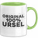 Ursel Tasse Original 100% Ursel Geschenk Grün Trendation
