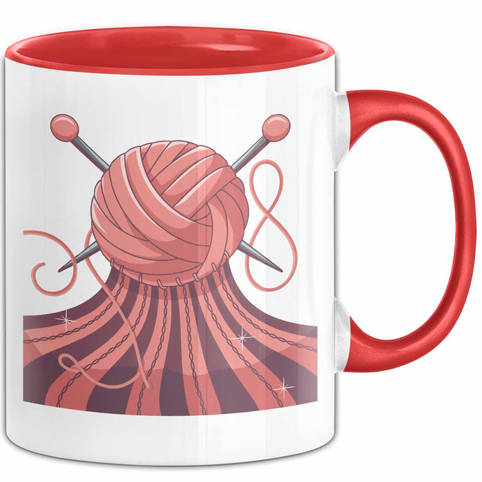 Stricker Tasse Geschenk Lustige Geschenkidee Spruch Für Garn Liebhaber Rot Trendation