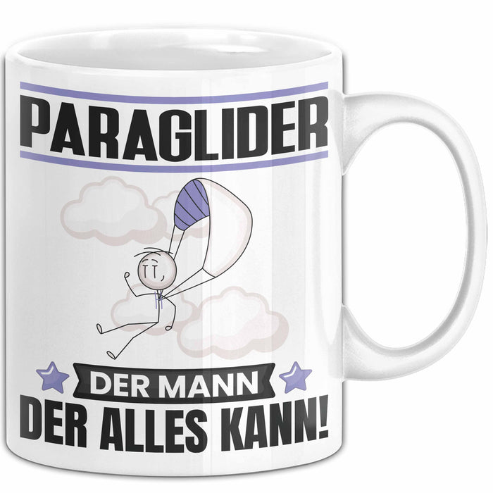 Paraglider Tasse Geschenk für Paraglider Der Mann Der Alles Kann Geschenkidee zum Geburtstag Weiß Trendation