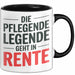 Krankenschwester Pflege Betreuung Tasse Geschenk Lustige Geschenkidee Spruch Die Pflegende Legende Geht In Rente Trendation