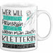 Kletterin Tasse Geschenk Spruch Wer Will Schon Prinzessin Sein Wenn Man Auch Kletterin Sein Kann Weiß Trendation