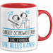 Singer-Songwriterin Geschenk Tasse Becher Die Frau Die Allen Kann Geschenkidee für eine Singer-Songwriterin Lustig Rot Trendation