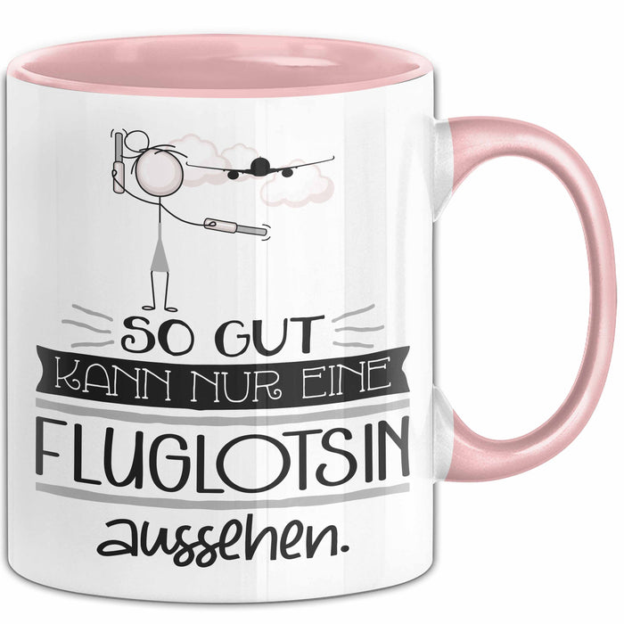 Fluglotsin Geschenk Tasse So Gut Kann Nur Eine Fluglotsin Aussehen Geschenkidee Geburtstag Weihnachten Lustig Rosa Trendation