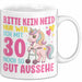 30. Geburtstag Tasse Frauen Geschenk Bitte Nur Kein Neid Nur Weil Ich mit 30 Noch So Gut Aussehe Mama Oma Weiß Trendation