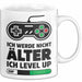 Gamer Gaming Liebhaber Tasse Geschenk Lustige Geschenkidee Spruch Ich Werde Nicht Älter Ich Level Up Weiß Trendation
