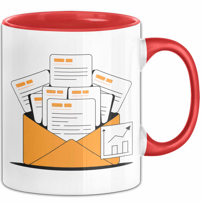 E Mail Marketer Tasse Geschenk Lustige Geschenkidee Spruch Für Inbox Strategen Rot Trendation