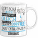 Jazz-Enthusiastin Geschenk Becher Tasse Gott Schuf Alle Menschen Gleich Nur Die Besten Durfeten Jazz-Enthusiastin Werden Geschenkidee Lustig Weiß Trendation