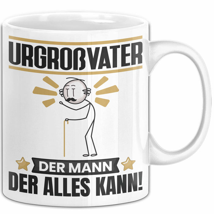 Urgroßvater Tasse Geschenk für Urgroßvater Der Mann Der Alles Kann Geschenkidee zum Geburtstag Weiß Trendation