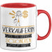 Verkäuferin Weil Es Keinen Schöneren Beruf Gibt Tasse Geschenk für Eine Verkäuferin Lustig Rot Trendation