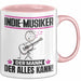 Indie-Musiker Tasse Geschenk für Indie-Musiker Der Mann Der Alles Kann Geschenkidee zum Geburtstag Rosa Trendation