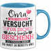 Geschenk Oma Tasse Muttertag Witzige Spruchidee Originell Blau Trendation