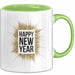 Neujahrsfeier Tasse Geschenk Lustige Geschenkidee Spruch Frohes Neues Jahr Grün Trendation