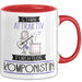 Komponistin Tasse Geschenk Becher Stark Attraktiv Furchtlos Komponistin Lustige Geschenkidee Rot Trendation