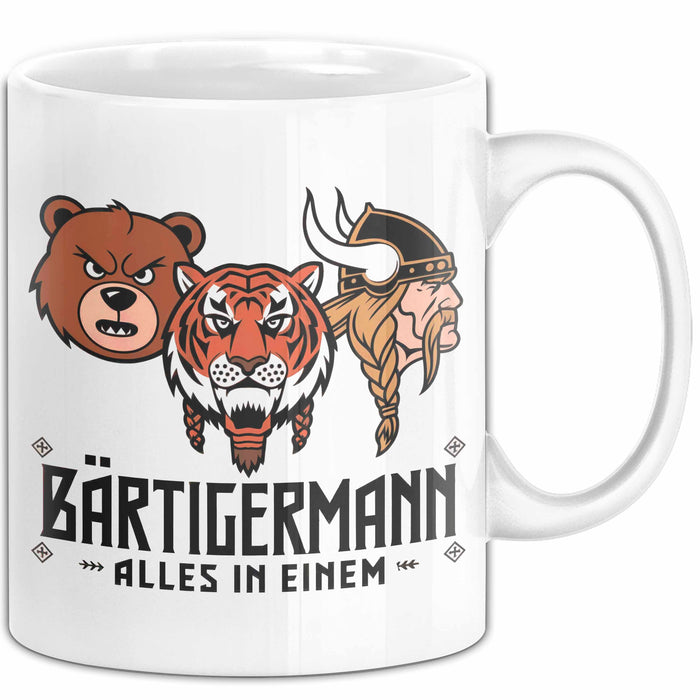 Bärtige Männer Tasse Geschenk Lustige Geschenkidee Spruch Bärtigermann Alles In Einem Weiß Trendation