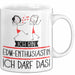 Geschenk für EDM-Enthusiastin Tasse Lustige Geschenkidee Geburtstag Ich Bin EDM-Enthusiastin Ich Darf Das Weiß Trendation
