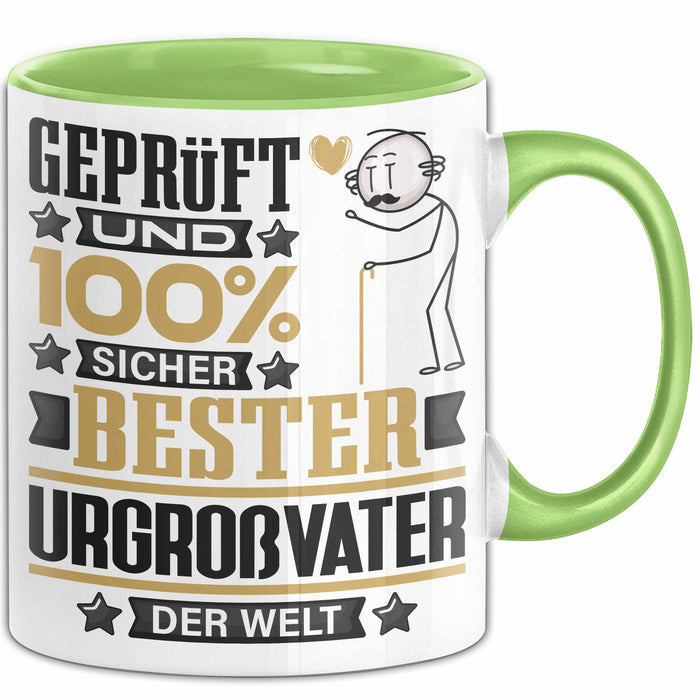 Urgroßvater Geschenk Lustiger Spruch für Urgroßvater Geschenkidee Bester Urgroßvater Der Welt Grün Trendation