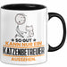 Katzenbetreuer Geschenk Tasse So Gut Kann Nur Ein Katzenbetreuer Aussehen Geschenkidee Kaffee-Becher Schwarz Trendation