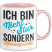 Sarkasmus Sarkastisch Tasse Geschenk Lustige Geschenkidee Nicht Stur Sondern Meinungsstabil Rosa Trendation