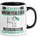 Musikverleger Tasse Geschenk für Musikverleger Geburtstag Lustiger Spruch Kaffee-Becher Was Ist Deine Superkraft Schwarz Trendation