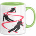 Ski Tasse Geschenk Grafik Skifahrer Becher Grün Trendation