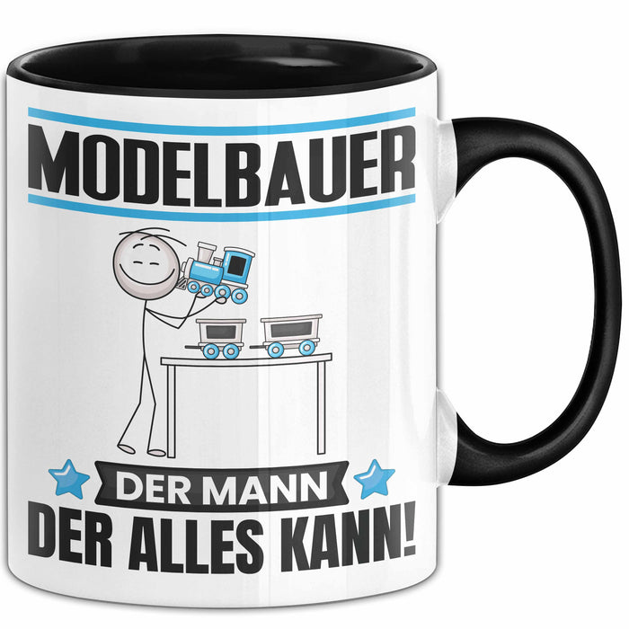 Modelbauer Tasse Geschenk für Modelbauer Der Mann Der Alles Kann Geschenkidee zum Geburtstag Schwarz Trendation