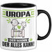 Uropa Tasse Geschenk für Uropa Der Mann Der Alles Kann Geschenkidee zum Geburtstag Schwarz Trendation