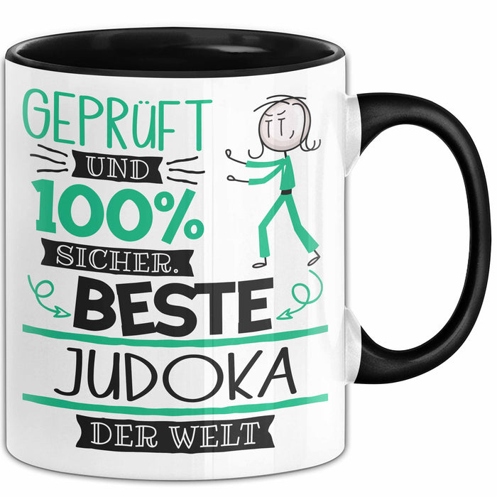 Beste Judoka Der Welt Tasse Geschenk für Eine Judoka Geprüft Und Sicher Geschenkidee Geburtstag Weihnachten Schwarz Trendation