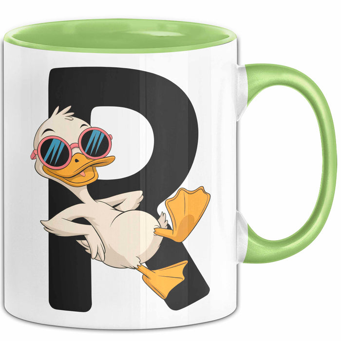 Quietscheente Tier Tasse Geschenk Lustige Geschenkidee Spruch Rentnerente Im Ruhestand Grün Trendation